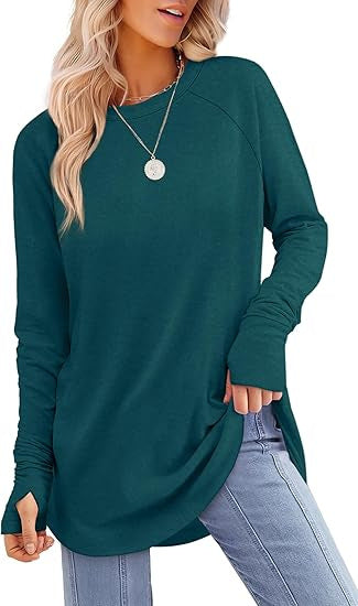 Damen lässiger Langarmshirt mit modernem Schnitt