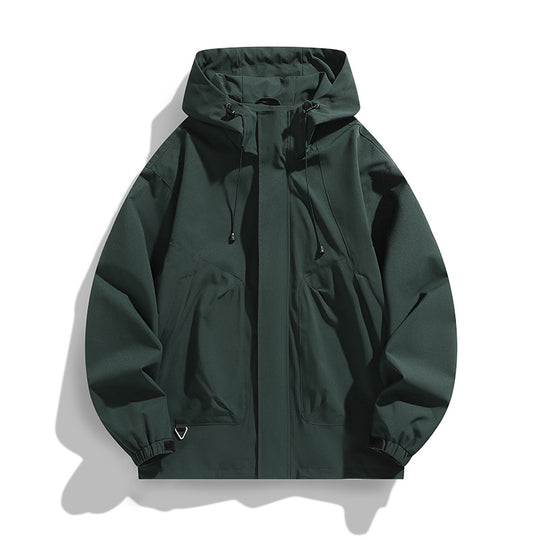 Unisex Leichte wasserdichte Utility-Kapuzenjacke mit verstellbaren Bündchen und großen Eingrifftaschen Nord Taschen