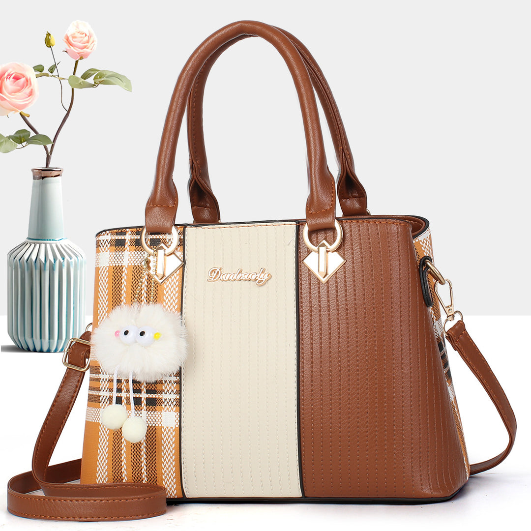 Damen modische Handtasche mit strukturiertem Design und abnehmbarem Anhänger Nord Taschen