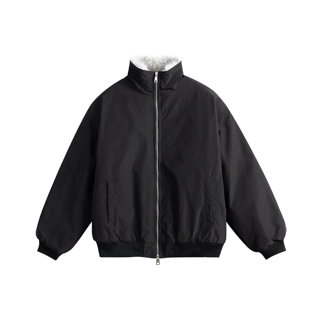 Unisex Boxy-wattierter Blouson mit hohem Stehkragen und Teddyfutter Nord Taschen