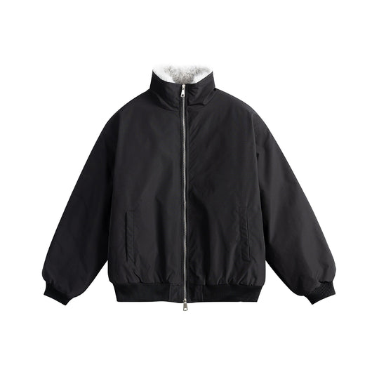 Unisex Boxy-wattierter Blouson mit hohem Stehkragen und Teddyfutter Nord Taschen