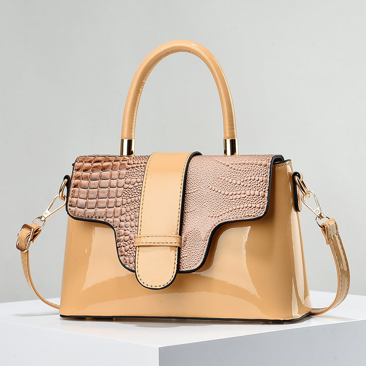 Damen Handtasche im raffinierten Krokodil-Look mit abnehmbarem Schultergurt Nord Taschen