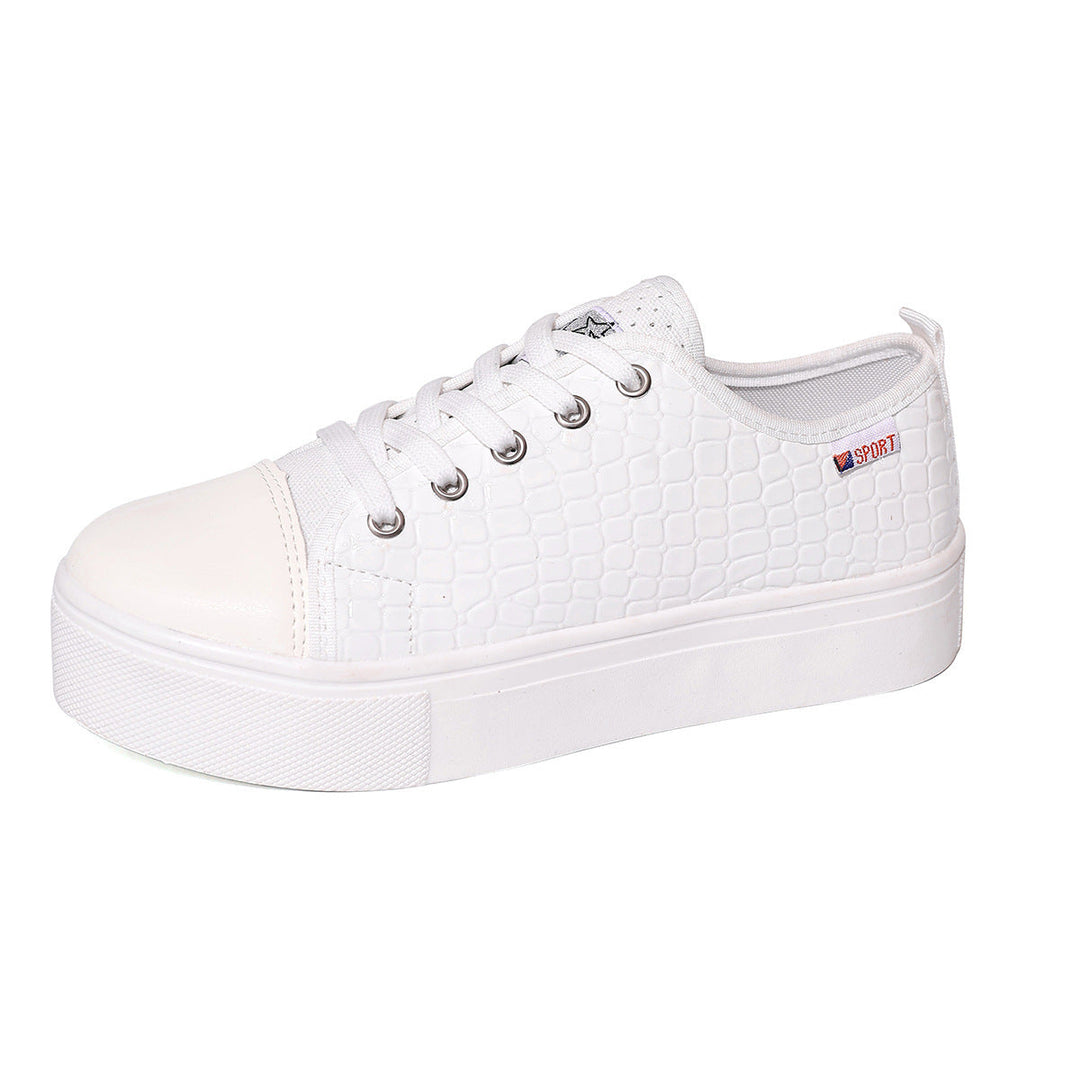 Damen Sneakers mit strukturiertem Obermaterial und bequemem Plateau Nord Taschen