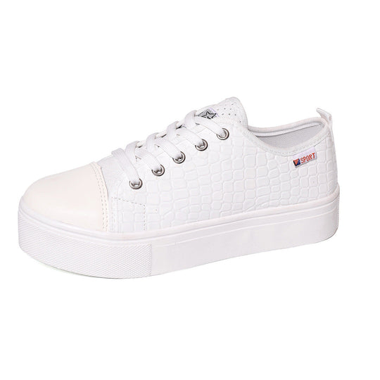 Damen Sneakers mit strukturiertem Obermaterial und bequemem Plateau Nord Taschen
