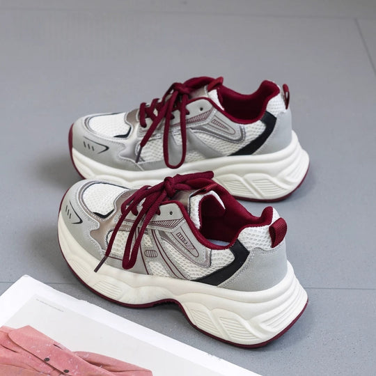 Damen Multicolor Laufschuhe mit atmungsaktiver Obermaterialstruktur und rutschfester Sohle