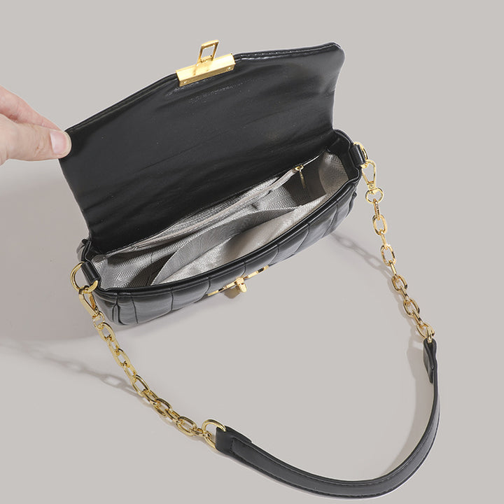Damen Umhängetasche mit eleganter Steppung und luxuriösem Kettenverschluss Nord Taschen