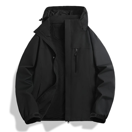 Herren Wasser- und winddichte Softshell-Outdoorjacke mit Kapuze, atmungsaktivem Meshfutter und Brustreißverschluss Nord Taschen