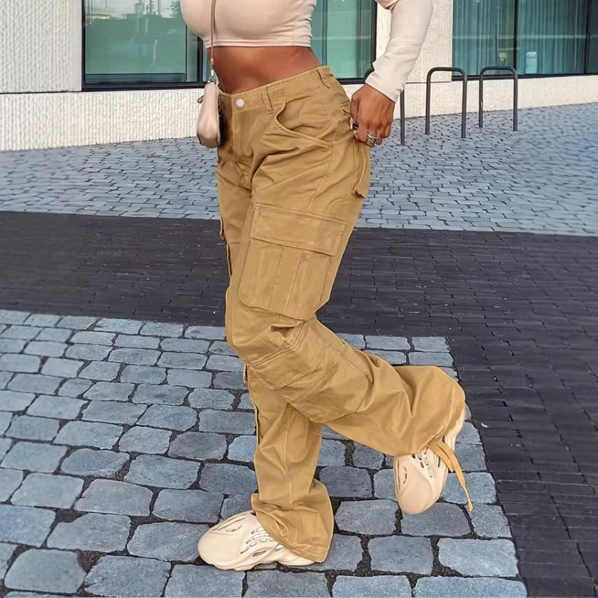 Damen Cargo-Hose im Relaxed-Wide‑Leg mit Mehrfachtaschen und verstärkten Nähten Nord Taschen