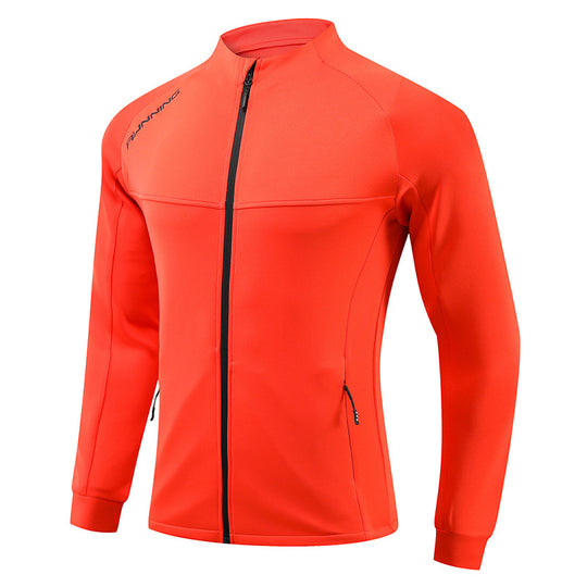 Herren Lauf-Trainingsjacke mit windabweisendem Stretch, Slim-Fit und Reißverschlusstaschen Nord Taschen