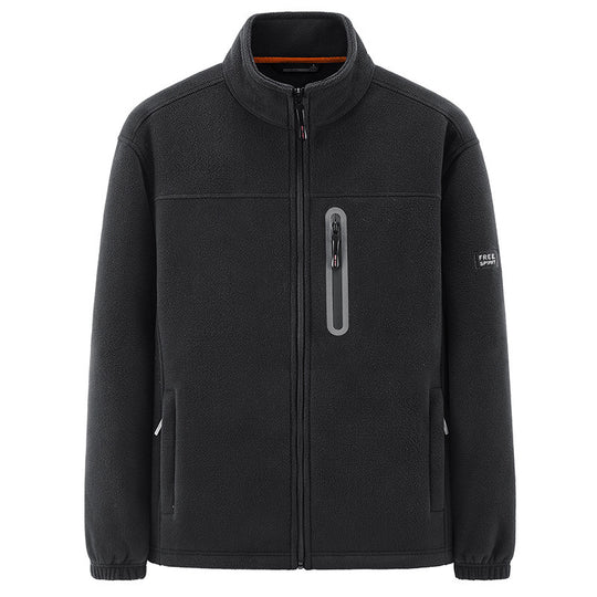 Herren Isolierende Mikrofleece-Funktionsjacke mit wasserdichter Brusttasche und Stehkragen Nord Taschen