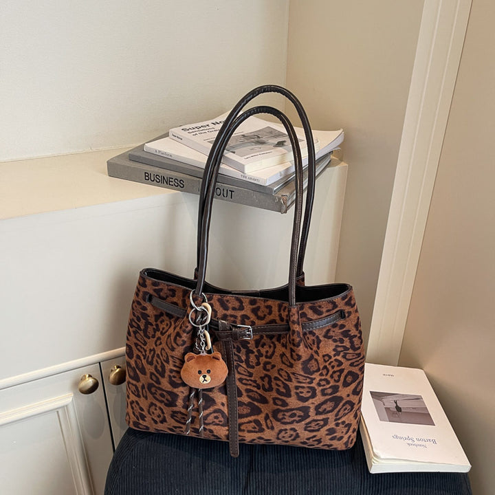 Damen Shopper-Tasche mit elegantem Leopardenmuster und praktischem Innenraum Nord Taschen