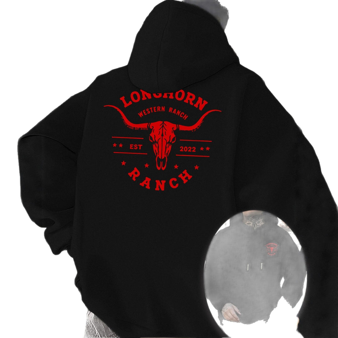 Herren Komfortabler Kapuzenpullover mit markantem Druck Nord Taschen