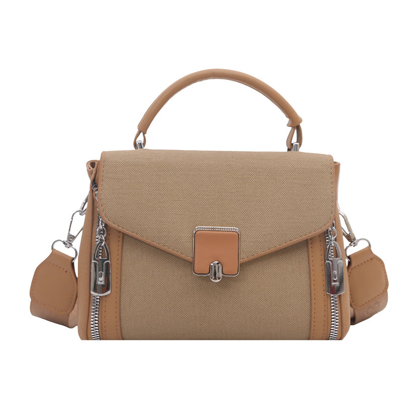 Damen elegante Handtasche mit praktischen Reißverschlussfächern Nord Taschen