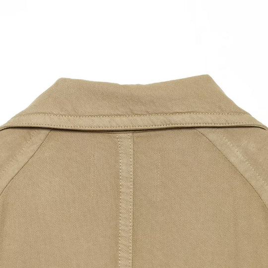 Damen Cropped Trench-Capejacke mit doppelreihiger Knopfleiste, Schulterpatten und Bindegürtel Nord Taschen