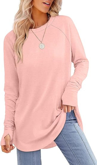 Damen lässiger Langarmshirt mit modernem Schnitt