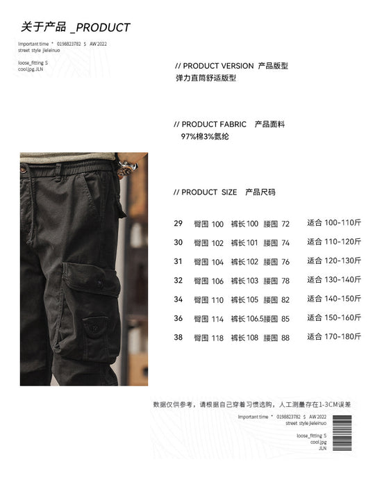 Herren Taktische Cargo-Joggerhose mit Tunnelzugbund und verstellbaren Druckknopf‑Taschen Nord Taschen