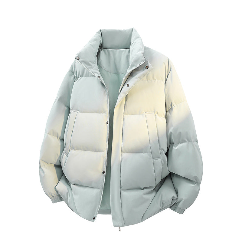 Herren Kurz geschnittener Oversize-Puffer mit Stehkragen, Druckknopfblende und verdecktem Reißverschluss Nord Taschen