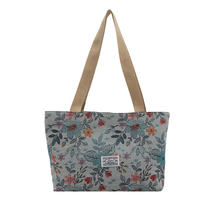 Damen Einkaufstasche mit floralem Design und robusten Trageriemen Nord Taschen