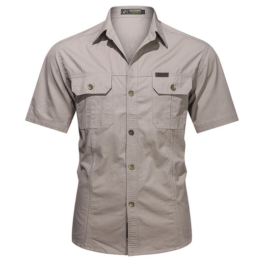 Men's  short-sleeve utility shirt with dual flap chest pockets and reinforced stitching Nord Taschen