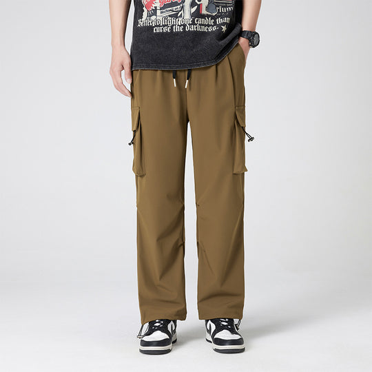 Damen Cargohose im Outdoor-Stil mit Kordelbund, großen Seitentaschen und verstellbarem Saum Nord Taschen