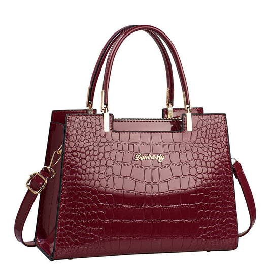 Damen elegante Handtasche im modernen Krokodilleder-Stil Nord Taschen