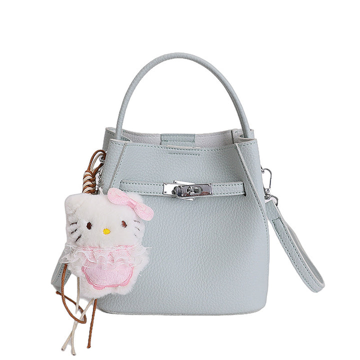 Damen Mini-Tasche mit abnehmbarem Plüschanhänger Nord Taschen