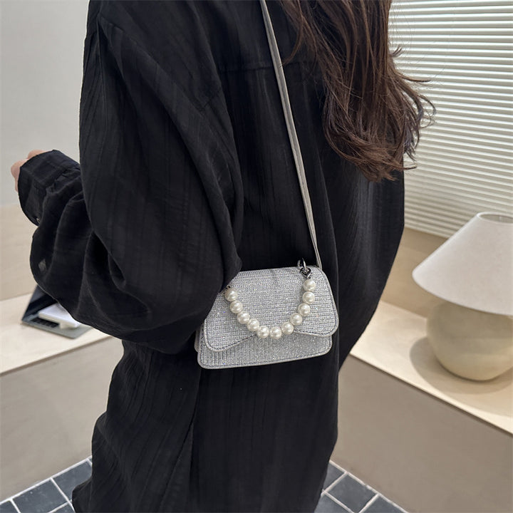 Damen Mini-Handtasche mit Perlenakzent Nord Taschen