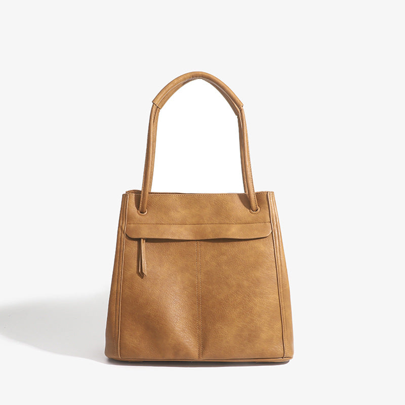 Damen Henkeltasche aus hochwertigem Kunstleder mit eleganter Klappenfront Nord Taschen