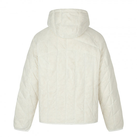 Unisex Kurz geschnittene gesteppte Kapuzenjacke mit diagonaler Steppung und elastischem Saum Nord Taschen