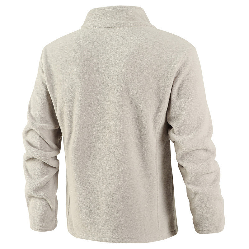 Herren Thermo-Fleecejacke mit hohem Stehkragen, durchgehendem Reißverschluss und technischer Microfleece-Qualität Nord Taschen