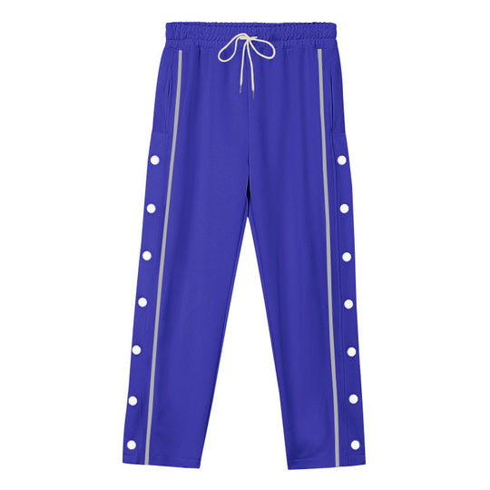Herren Sportliche Snap-Trackhose mit seitlichen Druckknopfleisten und Tunnelzug Nord Taschen