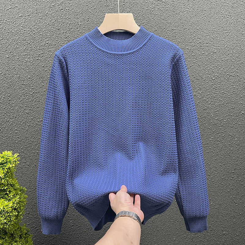 Damen Strukturierter Rollkragenpullover aus feinem Waffelstrick Nord Taschen