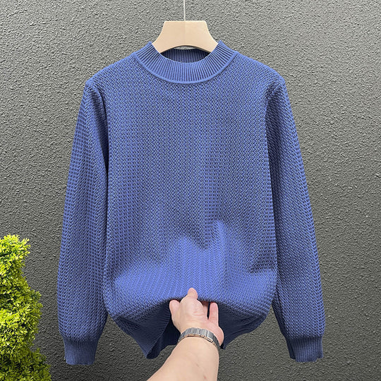 Damen Strukturierter Rollkragenpullover aus feinem Waffelstrick Nord Taschen