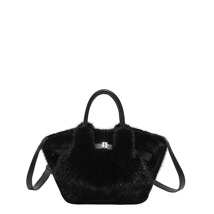 Damen Umhängetasche mit kuscheligem Fell-Design Nord Taschen
