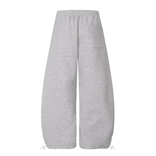 Damen Extraweite Palazzo-Loungehose mit hohem Bund, Druckschrift-Detail und verstellbarem Saum Nord Taschen