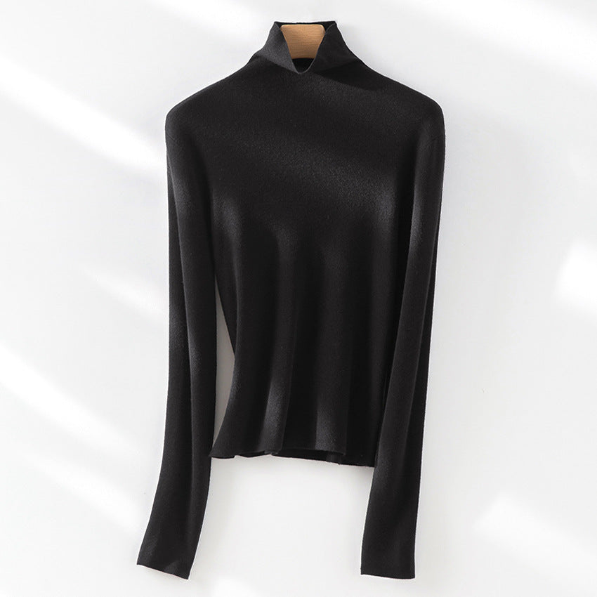 Damen Slim-Fit Feinstrick-Rollkragenpullover mit Stretch Nord Taschen