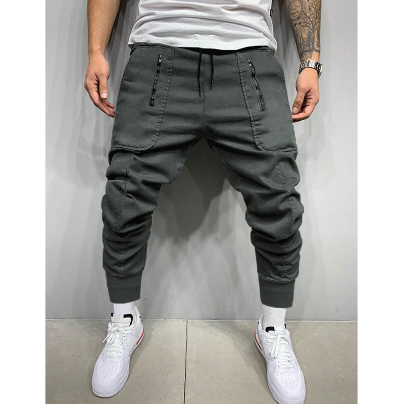 Herren stylische Jogginghose mit seitlichen Zipper-Taschen Nord Taschen