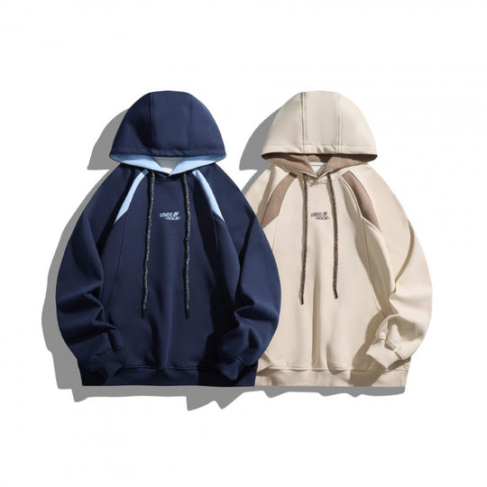 Unisex Oversize-Kapuzenpullover mit kontrastierenden Einsätzen, Kordelzug und Raglanärmeln Nord Taschen