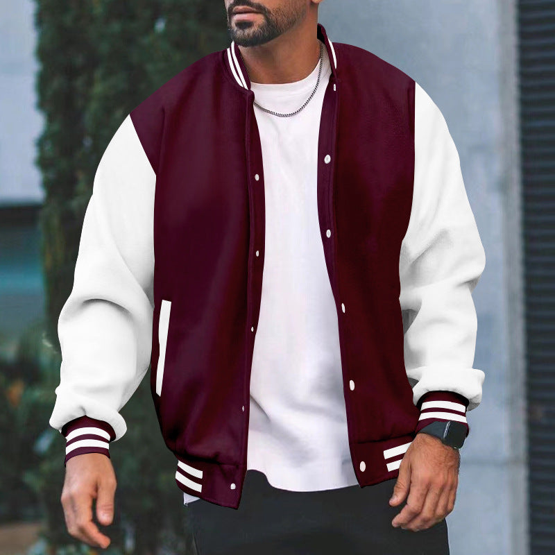 Herren Sportliche Collegejacke Nord Taschen