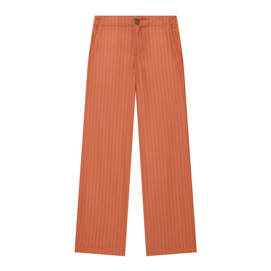 Damen Weite Nadelstreifen‑Hose mit hoher Taille und geradem Bein Nord Taschen