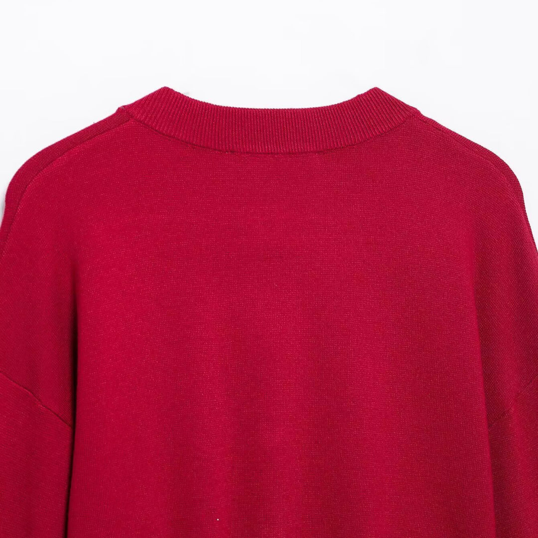 Damen Cropped Strickcardigan mit Ballonärmeln und Herz‑Zierknöpfen Nord Taschen