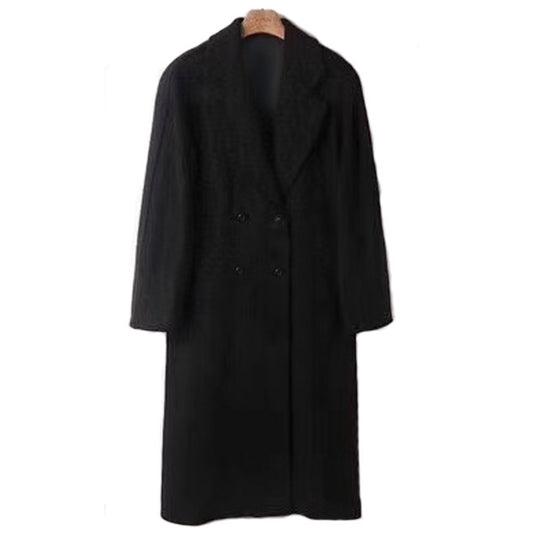 Damen Eleganter Doppeltbreasted Wollmantel Nord Taschen