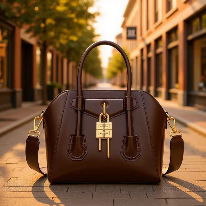 Damen Handtasche im modernen, strukturierten Design mit goldenen Akzenten Nord Taschen