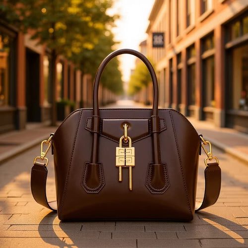 Damen Handtasche im modernen, strukturierten Design mit goldenen Akzenten Nord Taschen