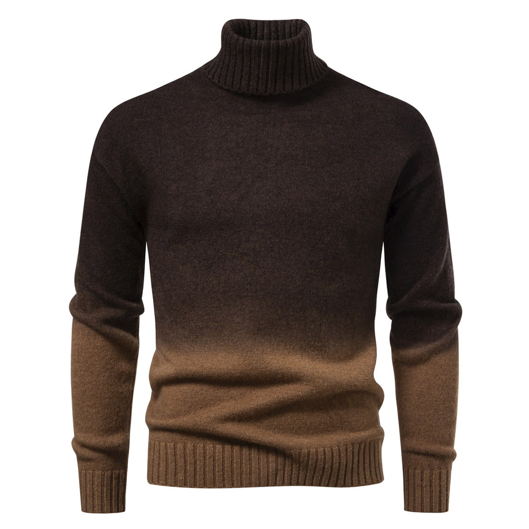 Herren Rollkragenpullover mit sanftem Farbverlauf und Feinstrick-Qualität Nord Taschen