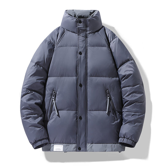 Herren Steppjacke mit hohem Kragen und winddichter, wasserabweisender Isolierung Nord Taschen