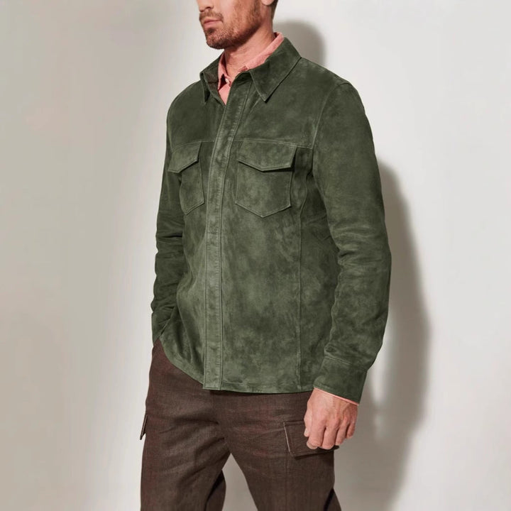 Herren hochwertige Vegan lederjacke im klassischen Design