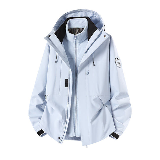 Herren Wetterfeste technische Softshell‑Trekkingjacke mit Kapuze und isolierendem Inneneinsatz Nord Taschen