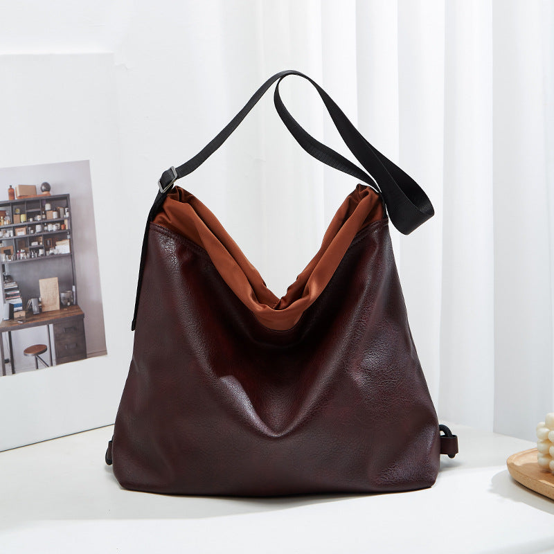 Damen Hobo-Tasche aus hochwertigem, geschmeidigem Kunstleder mit praktischem Faltendesign Nord Taschen