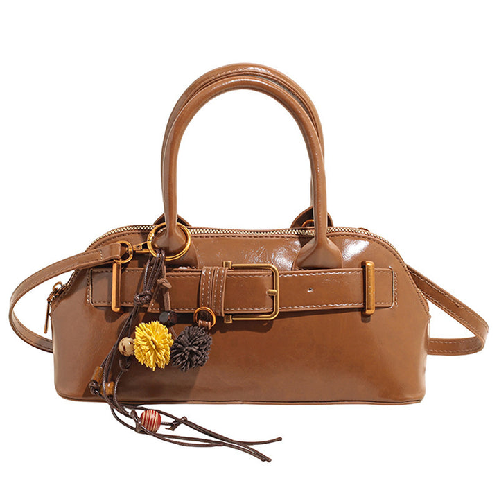 Damen hochwertige Handtasche mit verspieltem Anhänger Nord Taschen